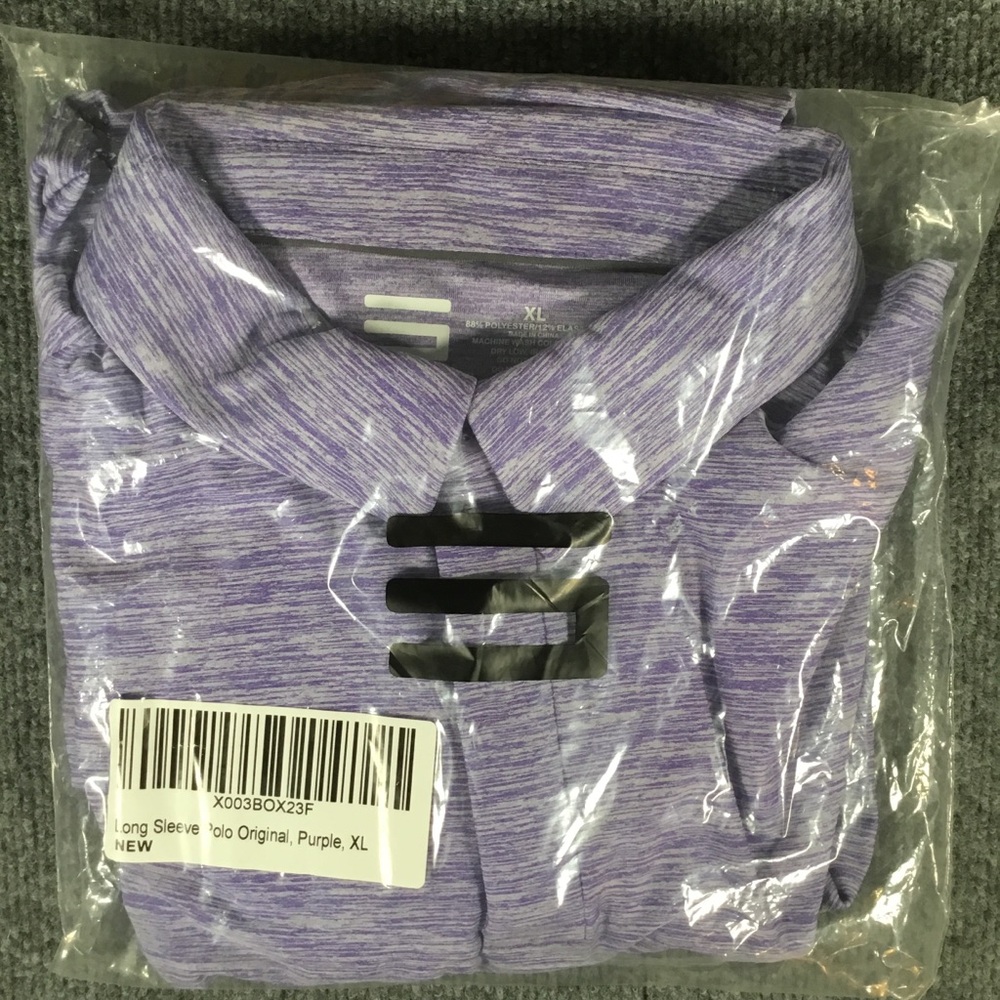Three Sixty Six long sleeve polo shirt men’s size XL NWT
